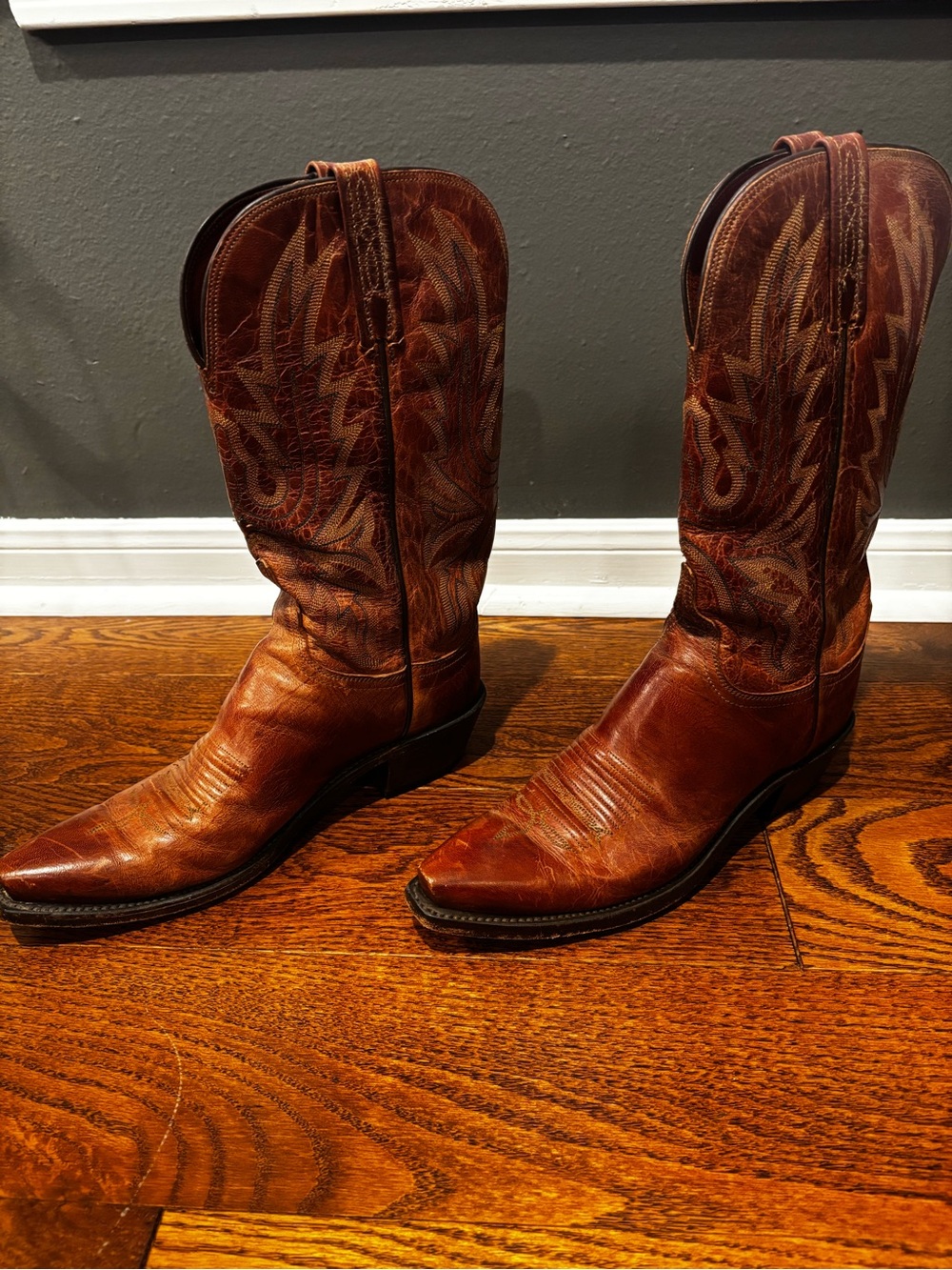 Size Women’s 9 Lucchese Since 1883 Tan Burnished Savannah Mad Dog Goat Boots - Picture 4 of 7